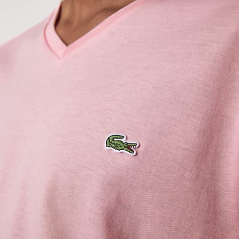 LACOSTE V-neck Pima Cotton Jersey T-shirt Mens Apparel -